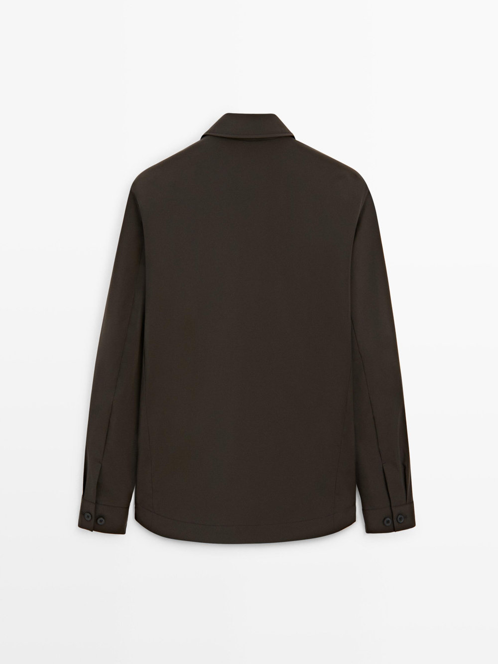 Massimo Dutti Короткая куртка с карманами, шоколадный