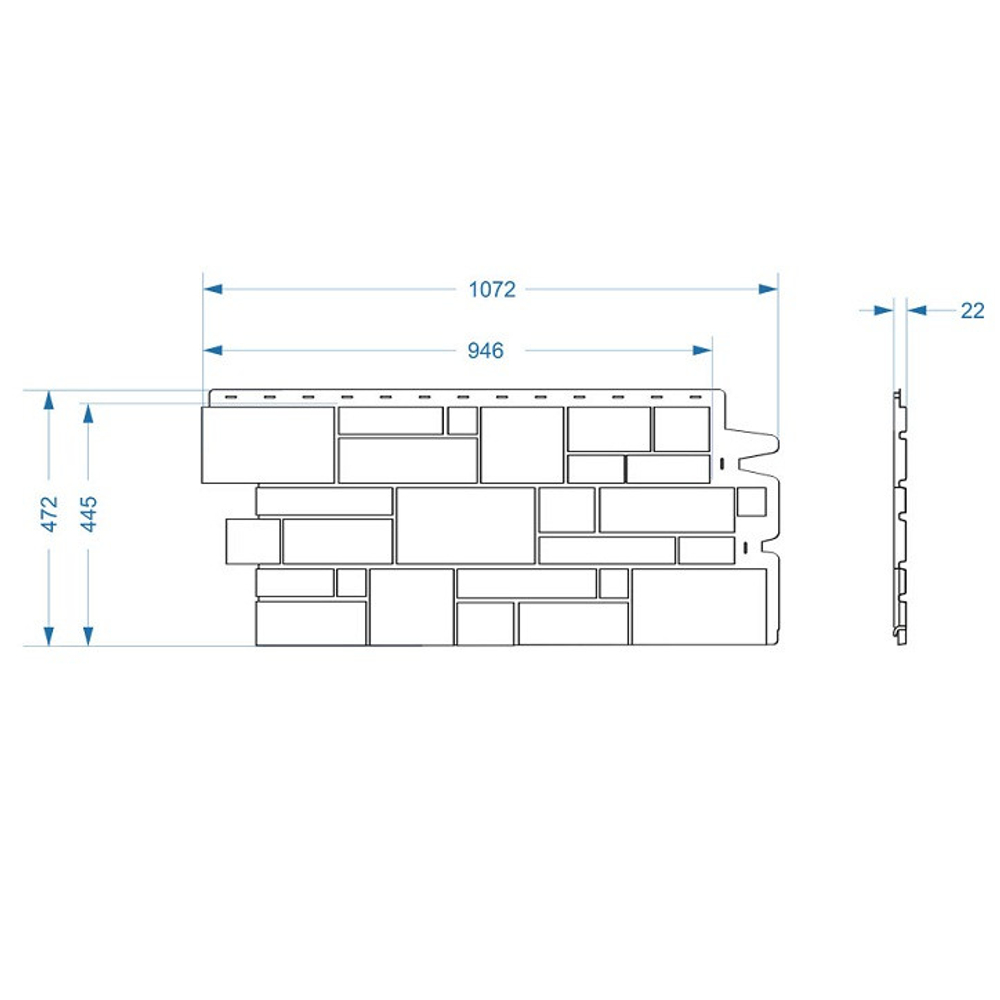 Панель фасадная Docke Burg Кукурузная 946х445 мм