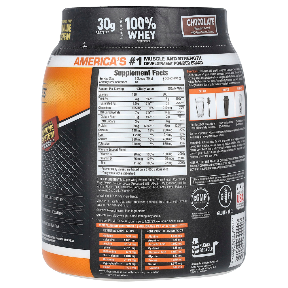 Body Fortress, Super Advanced Whey Protein, улучшенный сывороточный протеин, со вкусом шоколада, 810 г (1,78 фунта)