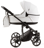 Детская коляска Adamex Locco Light Deluxe 2 в 1 LL-SA01 (БЕЛ.КОЖА)