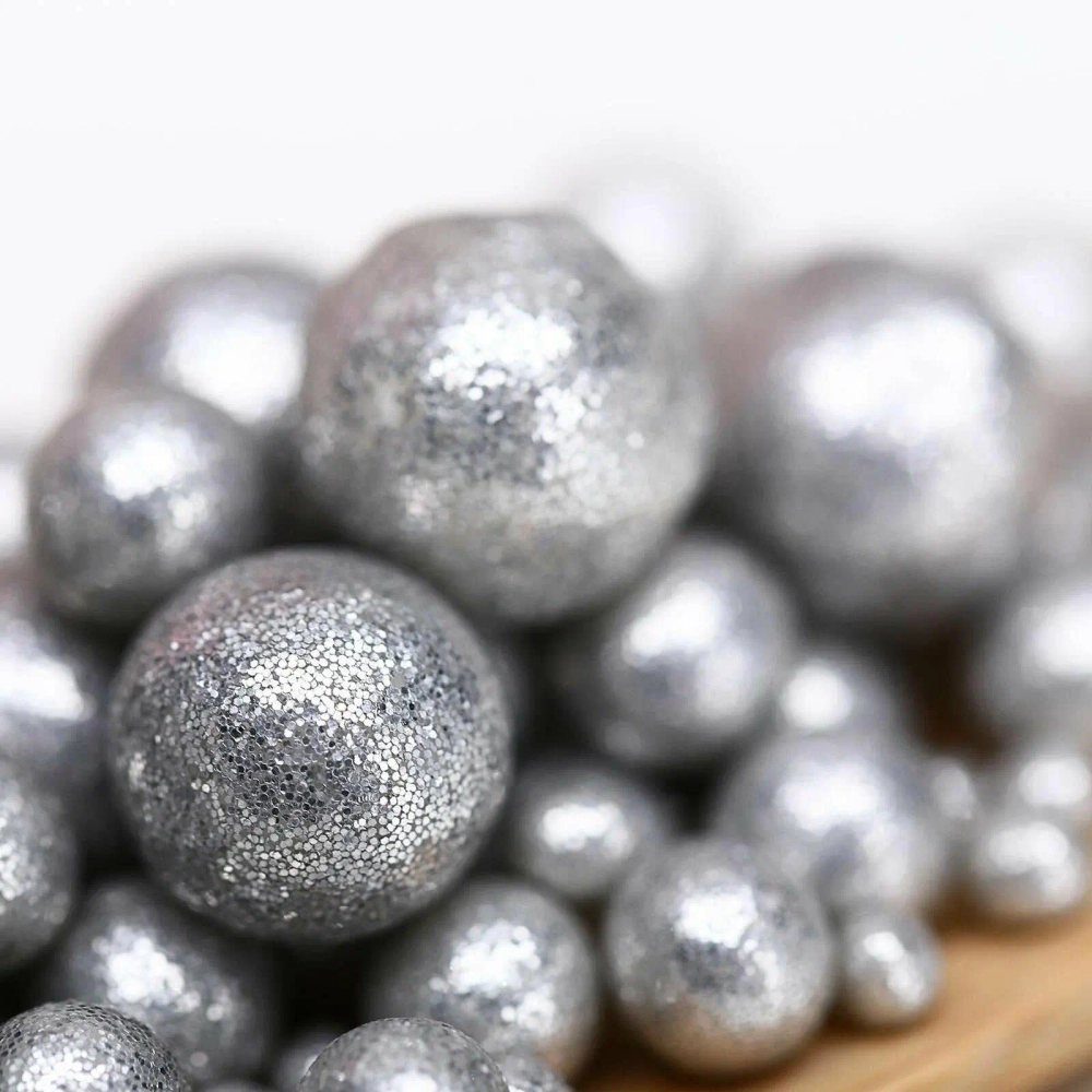 Шарики кранч БЛЕСК серебро микс 50 гр.