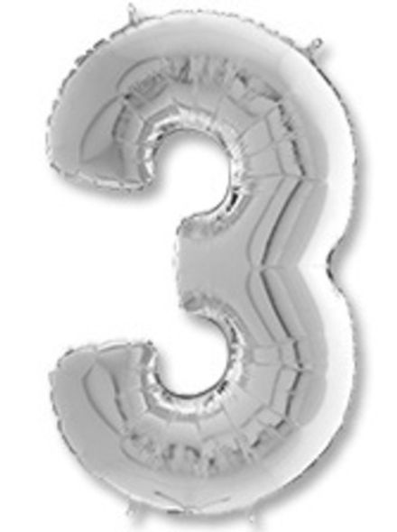 Буква "З" серебро 65 см