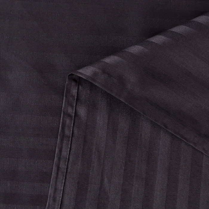 Простынь Страйп Сатин Однотонный 100% хлопок «Шоколадный блеск»