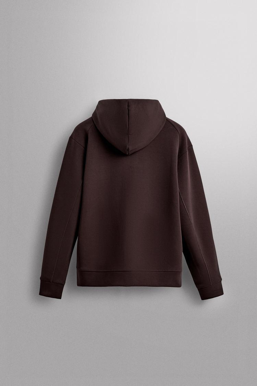 ZARA ТЕХНИЧЕСКАЯ ТОЛСТОВКА НА МОЛНИИ С КАПЮШОНОМ, БУРГУНДИ