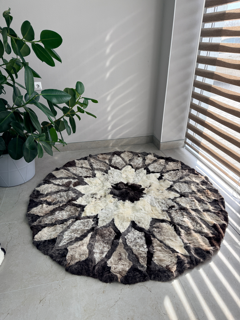 Ковер шкура натуральная овчина меховой