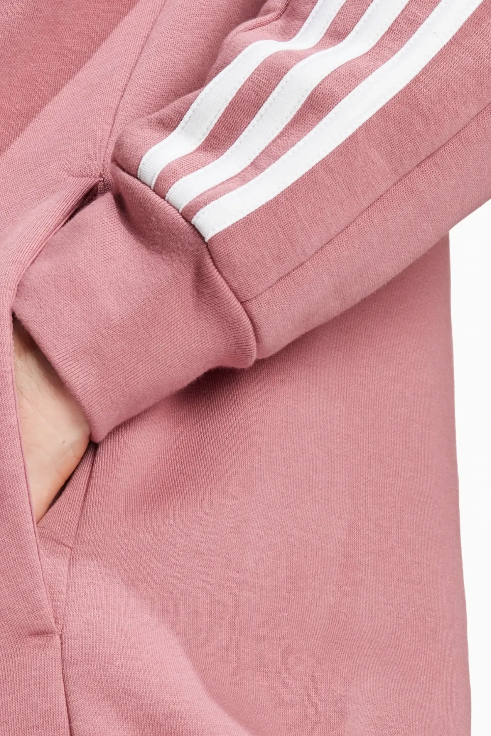 Кофта adidas Essentials Fleece 3S FZ - розовый