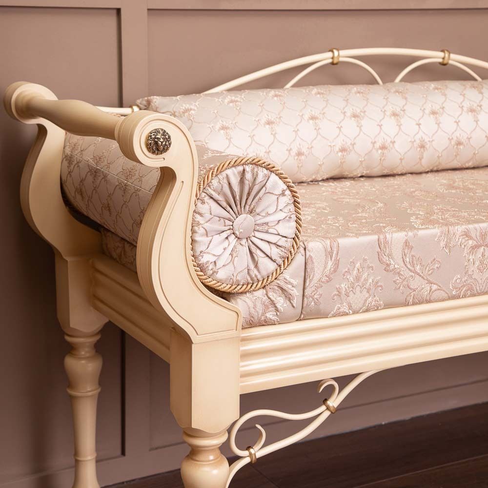 Банкетка Флоренция Премиум Айвори Каледония Даймонд Бисскоти Айвори