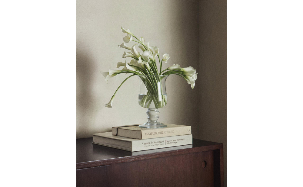 Zara Home Ваза из стекла, цвет зелёный, 18 см