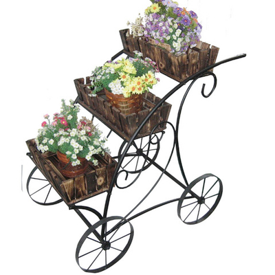 Цветочница Тележка Ажурная-1