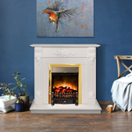 Каминокомплект Real Flame Ottawa WT с очагом Fobos Lux Brass