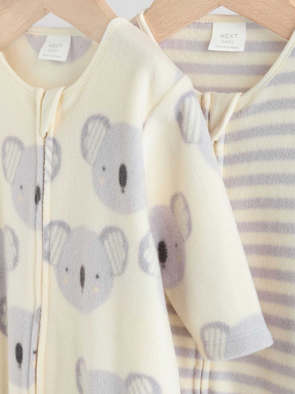 Комбинезон / Слип для малышей Next AW3-065, 2 шт., Серый, Светло-желтый