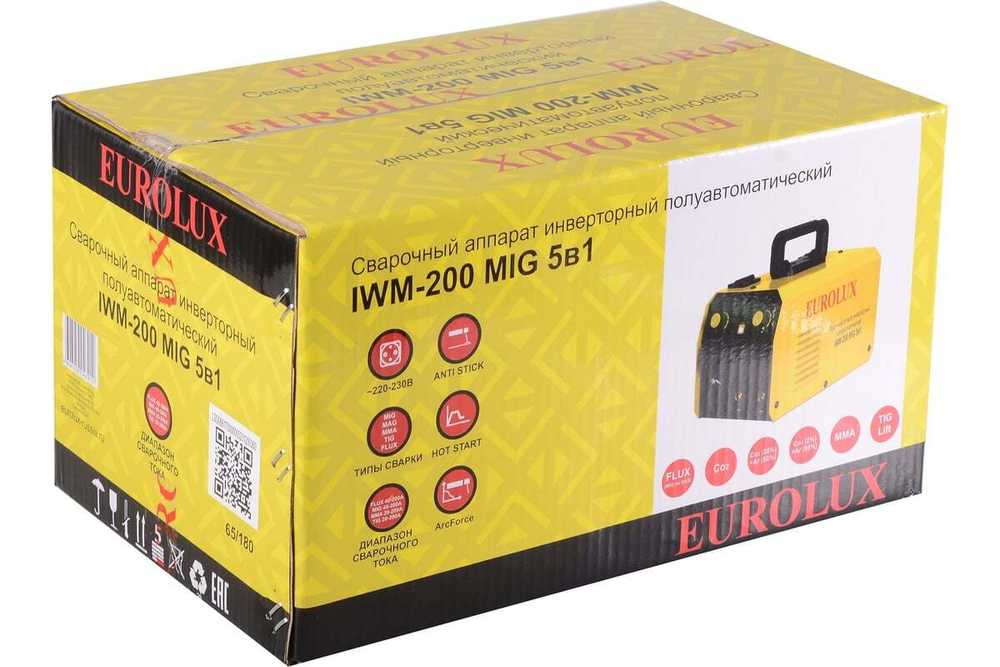 Сварочный полуавтомат Eurolux IWM-200 MIG 5в1 65/180