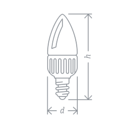 Лампа Navigator 61 652 NLL-C37-7-230-4K-E14-3STEPDIMM