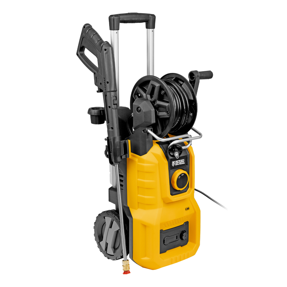 Моечная машина высокого давления R-200D, 2400 Вт, 200 бар, 420 л/ч, с барабаном// Denzel
