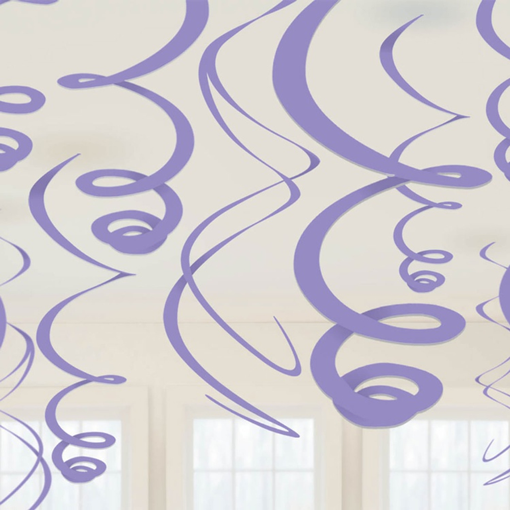 Спираль сиреневая 55см 12шт