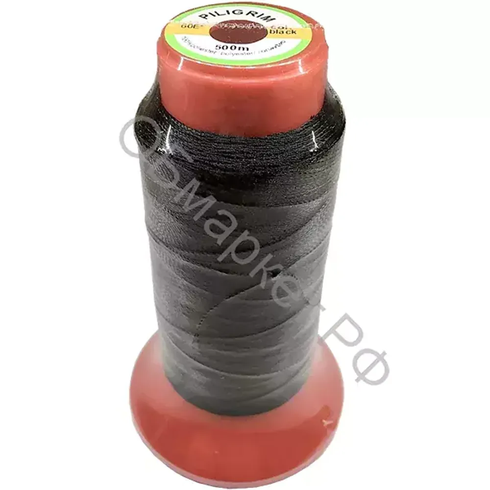 Нитки швейные лавсан Piligrim 40e 500м, чёрный (К040) Нитки швейные лавсан Piligrim 40e 500м, чёрный (К040)