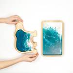 Набор деревянных менажниц из кедра для подачи блюд и закусок "мишка" и "поднос". MGN9