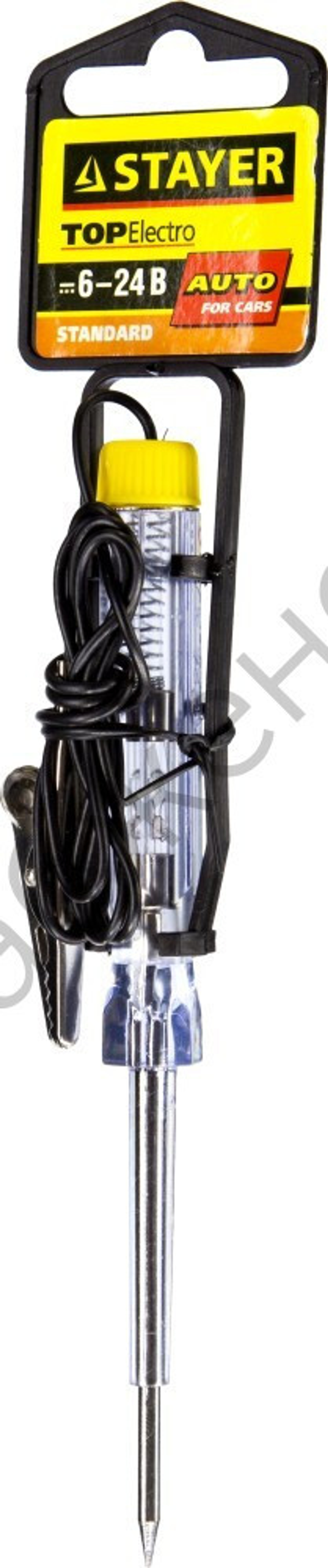 STAYER TOPElectro 6-24В, 120мм, флажок-подвеска, Электрический пробник для автопроводки (2573-24V_z01)