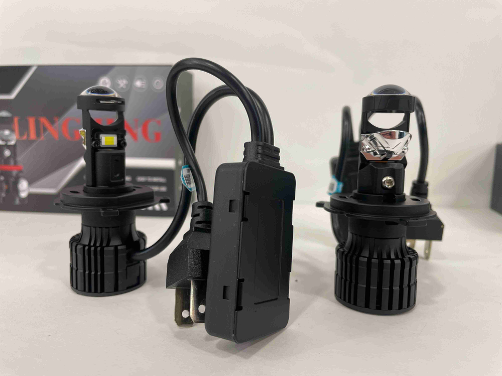 H4 (Линзы) / Светодиодные лампы T03, мини линзы, серия: цикл (2 шт. / комплект)