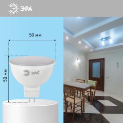 Лампочка светодиодная ЭРА STD LED MR16-8W-12V-860-GU5.3 GU5.3 8 Вт софит холодный дневной свет