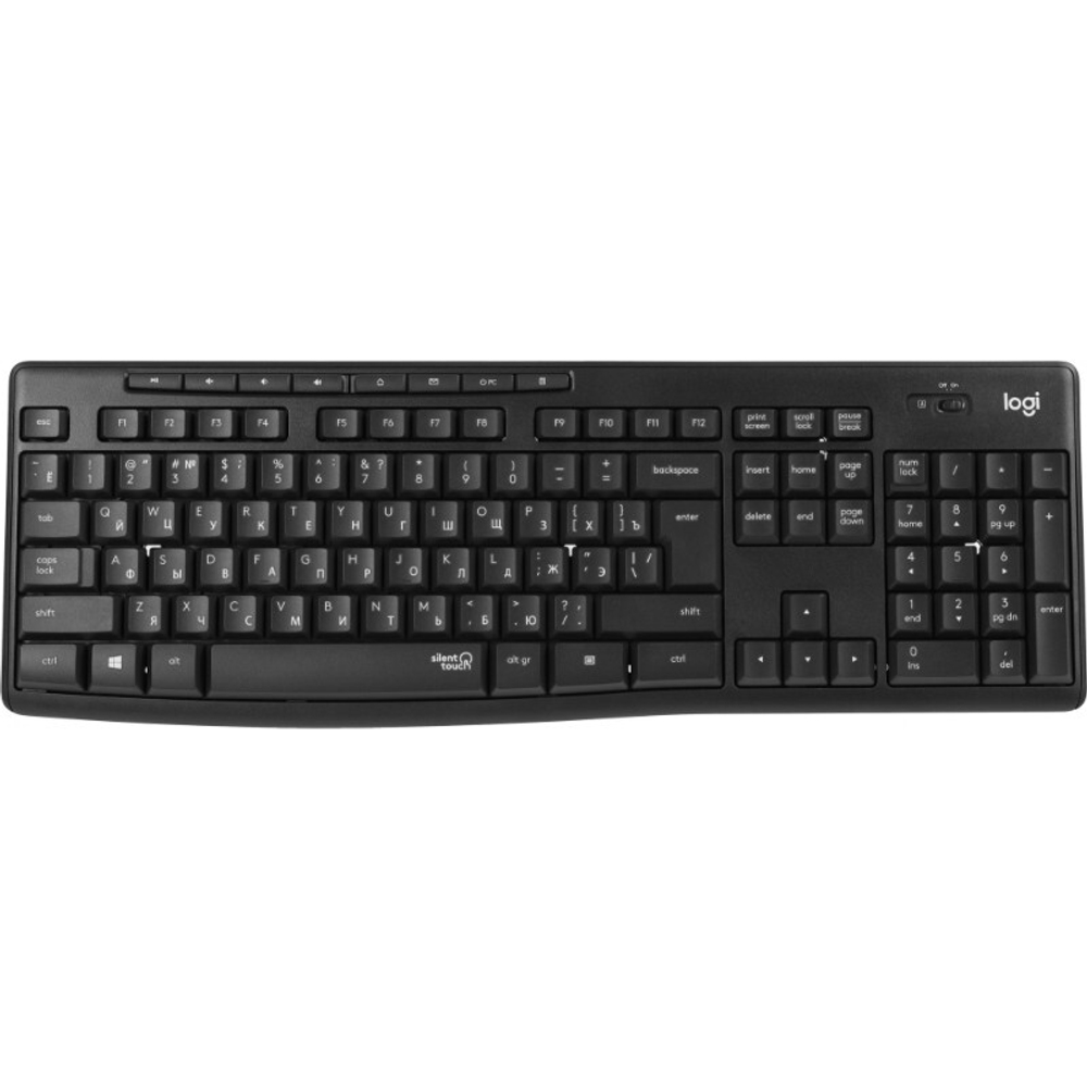 Комплект Logitech MK295 Silent (клавиатура + мышь) Wireless 2.4GHz, Graphite