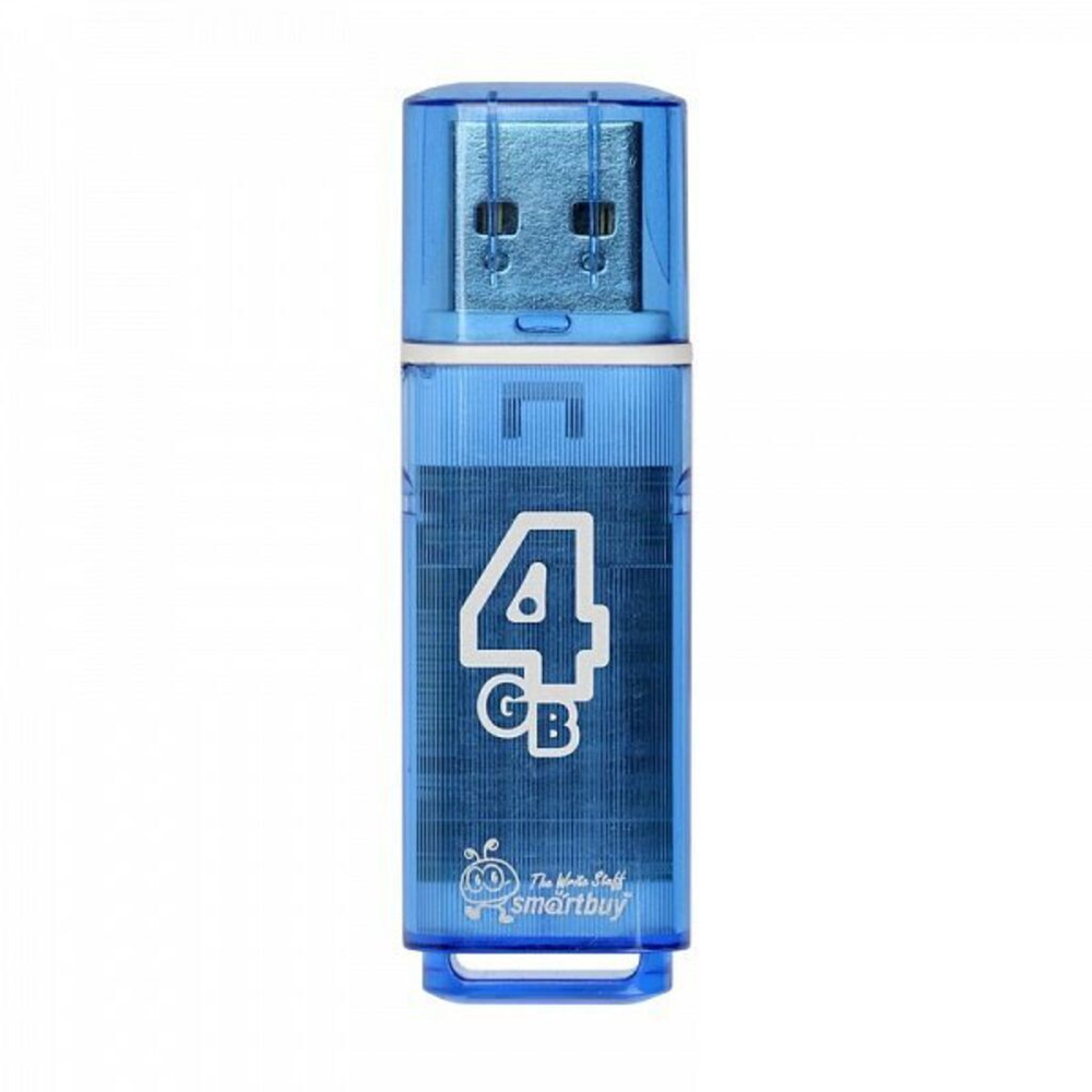 Флеш-драйв 4 GB USB 2.0 Smartbuy Glossy series Blue