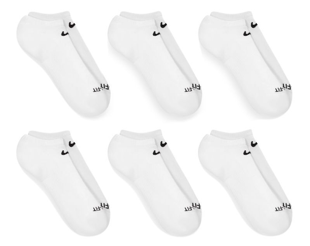 Теннисные носки Nike Everyday Plus Cushioned Training No-Show Socks 6P - white