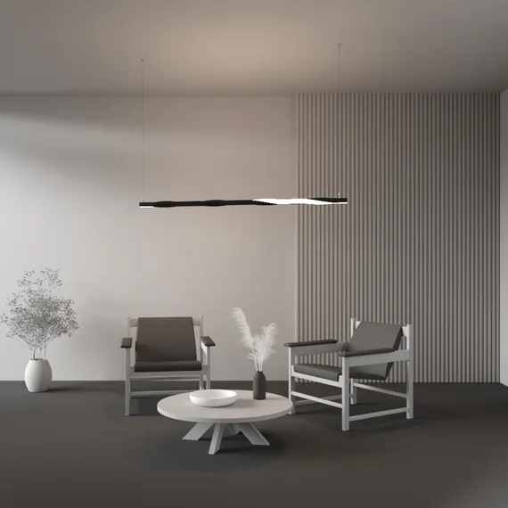 Радиусный профиль 35x35 Скрученный правый черный Led Strip alm-3535r-b-tr-90°-0.4m