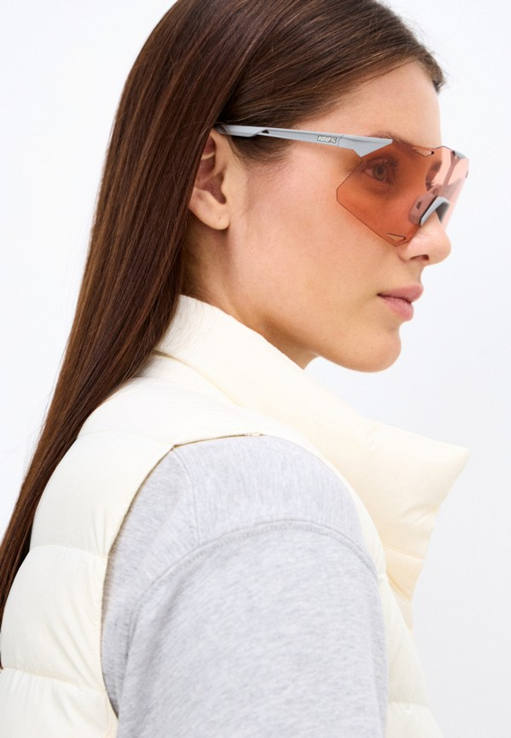 Спортивные очки 100% Hypercraft / Matte Stone Grey / HiPER Coral Lens OS