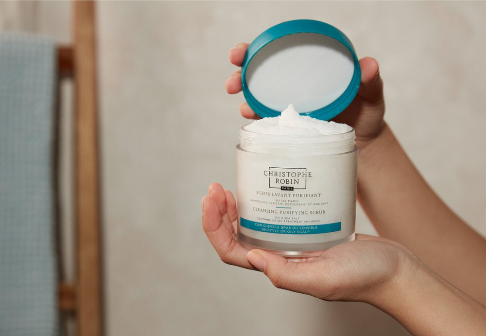 Christophe Robin Cleansing Purifying Scrub with Sea Salt - очищающий шампунь с эффектом пилинга /   250  ml  / GTIN 5056379590548