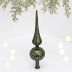Верхушка на ёлку 23 см «Волшебный узор», Изумруд