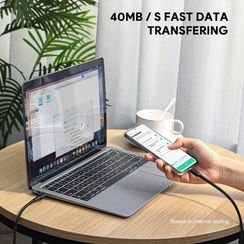 Кабель Aukey USB-C to USB-C 100 Вт 5А 1.8 м (СB-KCC102) белый