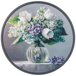 Доска разделочная круглая, Сирень, 27,5*1,2 см