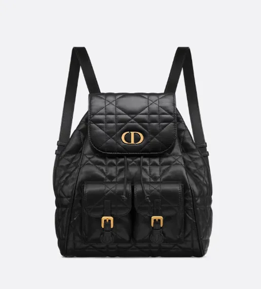 Рюкзак Dior Caro черный, модель среднего формата