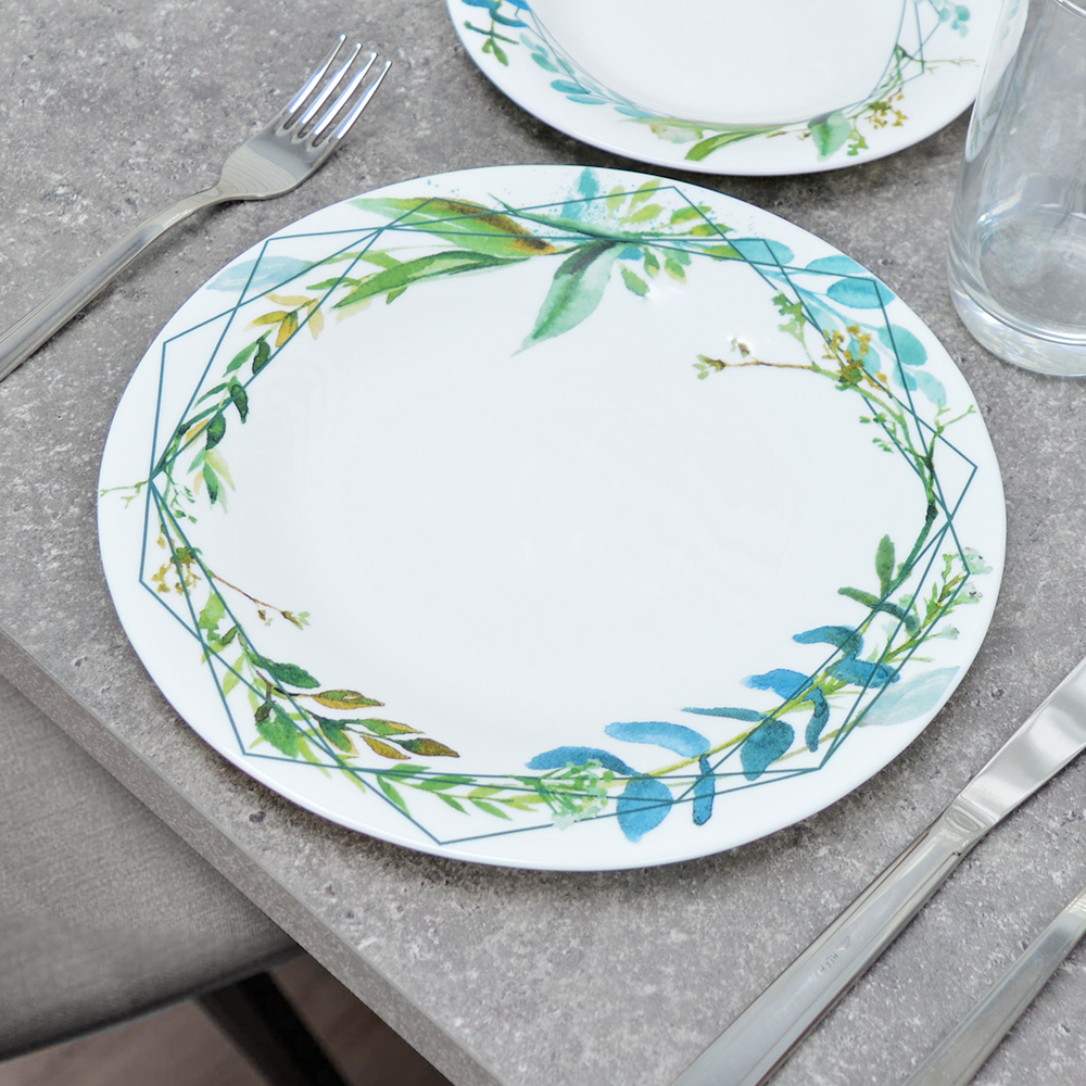 Тарелка обеденная 23см Акварельный букет