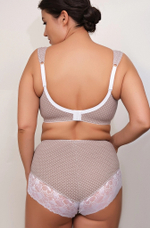 1102/С бюстгальтер "Кофейный в горошек"