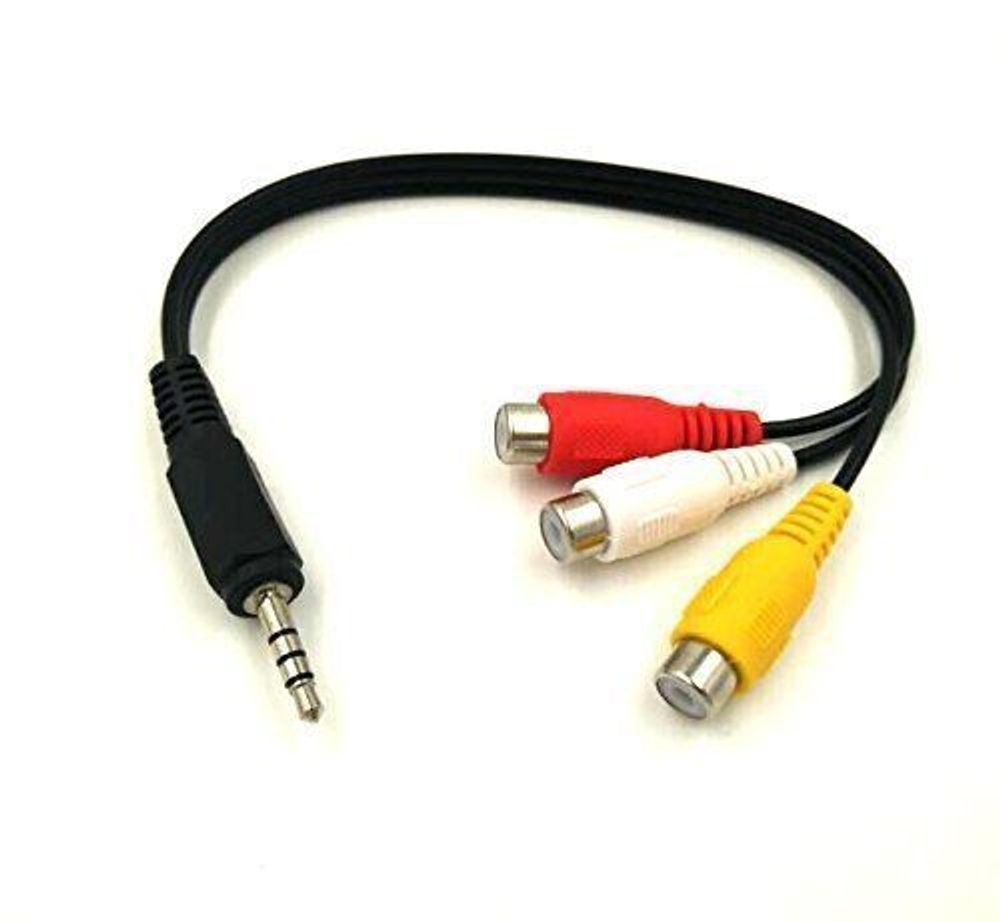 3RCA (f)- jack 3,5 (m) гнездо-штекер