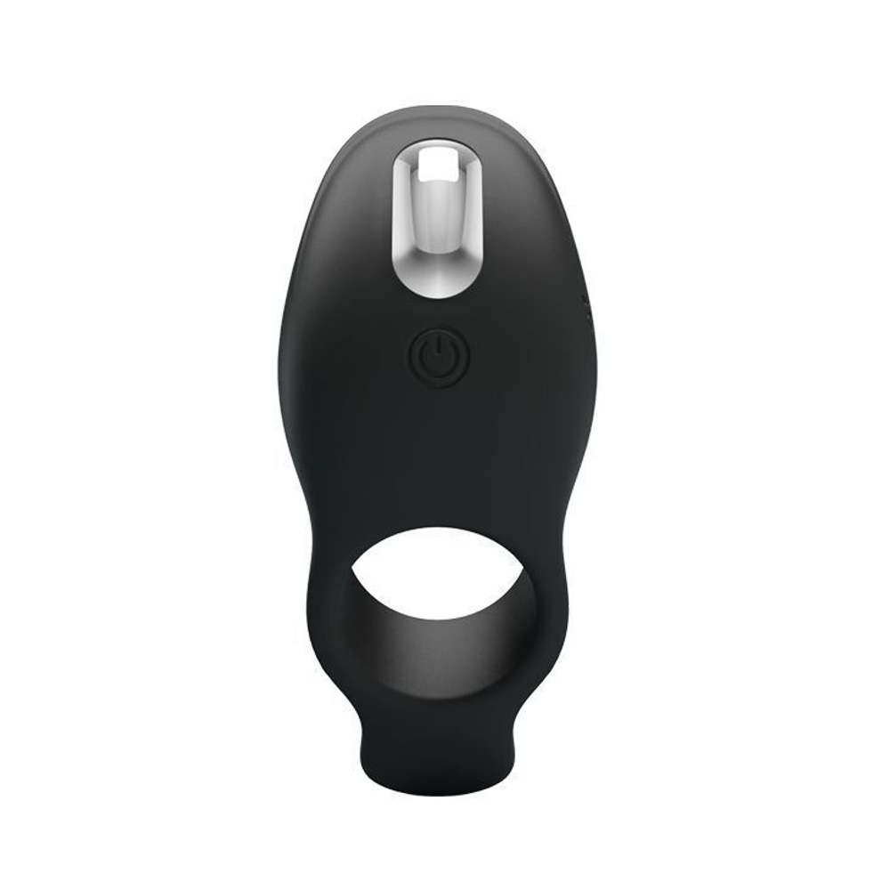 Черное кольцо на пенис с вибрацией Vibration Penis Sleeve (Цвет: черный)