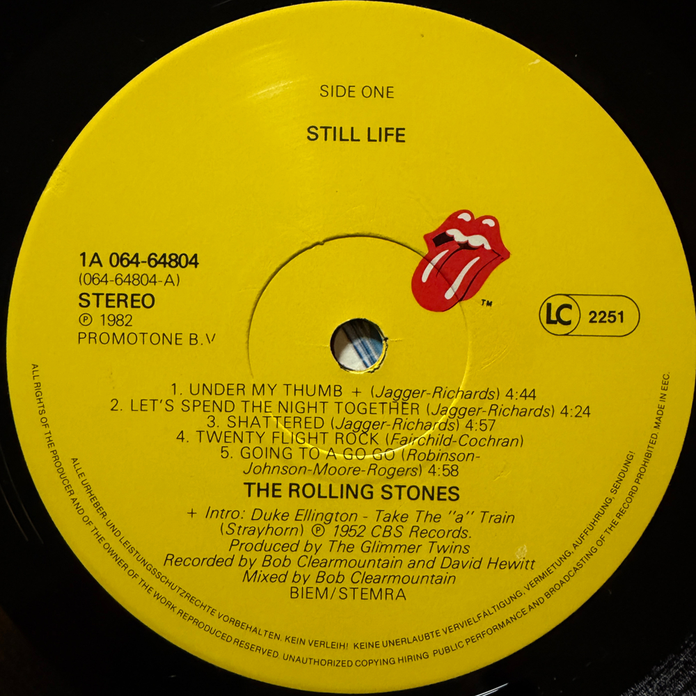 The Rolling Stones - Still Life (Голландия 1982г.)
