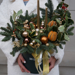 Большая новогодняя шляпная коробка