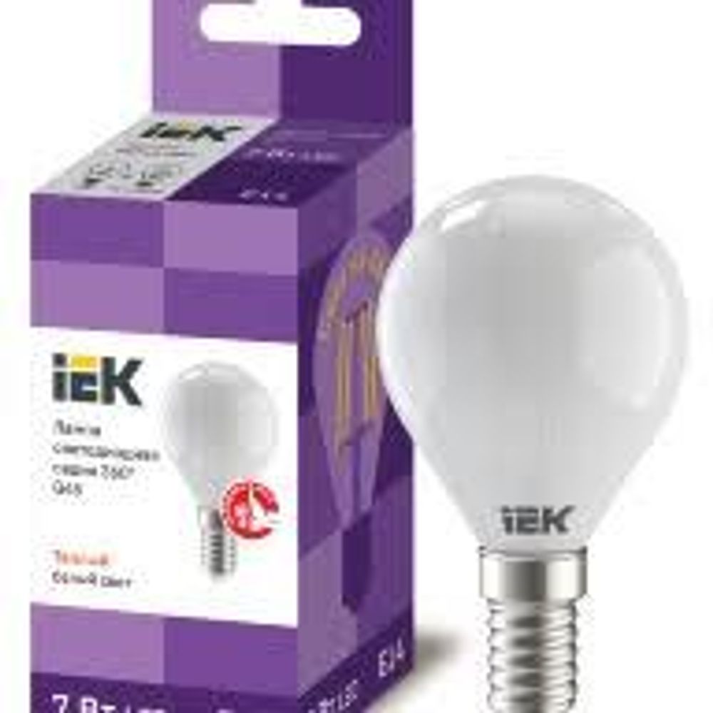 Лампочка светодиодная 7Вт Е14 IEK 4000К ШАРИК