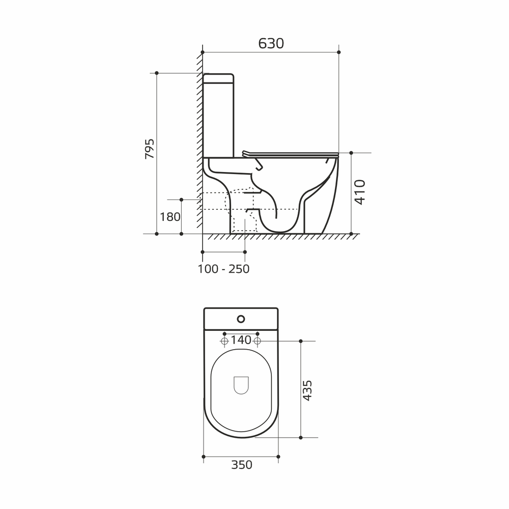 Унитаз-компакт безободковый WAVE ALEO Tornado1.0, гор,ниж,2-кн.арм,сид.полипр,м/л,быстр,БЕЛЫЙ глянец
