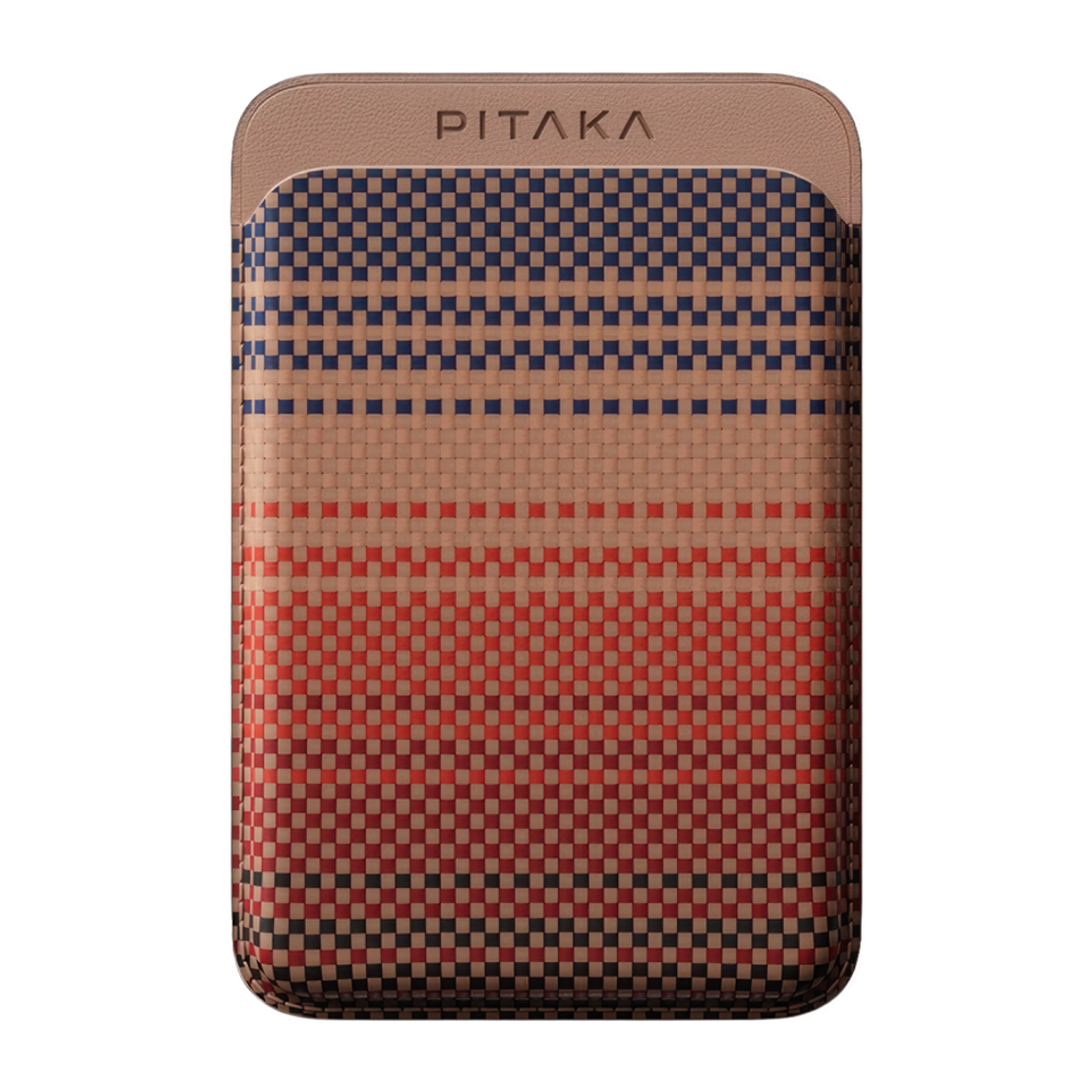 Арамидный чехол-бумажник MagSafe PITAKA Magnetic Woven Wallet Картхолдер из арамидного волокна и полиуретановой кожи. Вмещает до двух карт. Есть RFID-защита