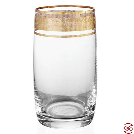 Набор стаканов для воды Bohemia Идеал Золото 380мл (6 шт)