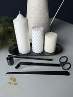 Набор для свечей "Снуфер" черный 25x11,5x4,3 см