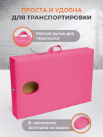 Массажный стол складной с регулировкой высоты Massagecomplekt, 190*70, c подлокотниками, черный