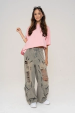 Футболка удлиненная с принтом