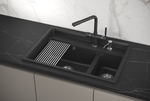 Кухонная мойка GRANULA Kitchen Space (7302, ЧЁРНЫЙ)