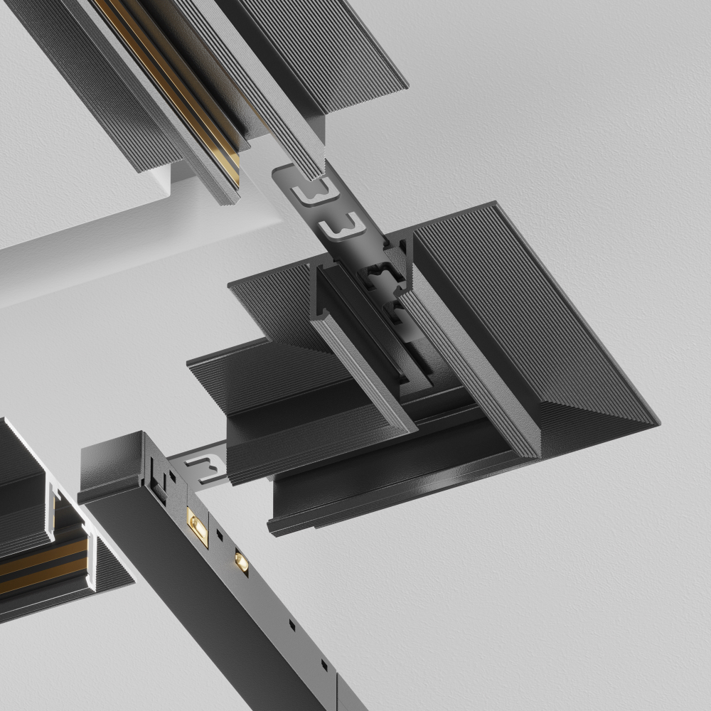 Угол-соединитель 45°  встраиваемый под ГКЛ 12,5мм Maytoni Exility X TRA239CLS-42.12B