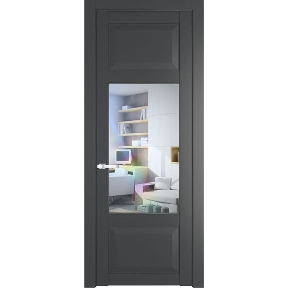 Межкомнатная дверь эмаль Profil Doors 1.3.3PD графит остеклённая